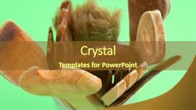  Presentation with experience - Amazing PPT theme having culinary experience - kitchen wooden tools spoons backdrop and a  colored foreground