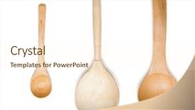  Presentation with kitchen - Beautiful slides featuring culinary experience - set from wooden kitchen devices backdrop and a cream colored foreground