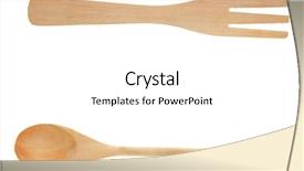  Presentation with kitchen - Beautiful theme featuring culinary experience - set from wooden kitchen devices backdrop and a white colored foreground