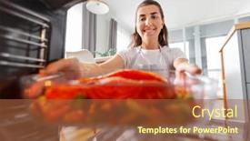  Presentation with fish people - Slides having culinary-food-and-people-concept background and a red colored foreground