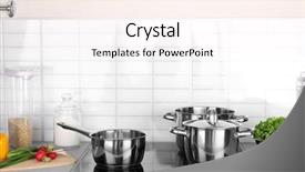  Presentation with cooking utensils - Amazing slide deck having culinary teaching - utensils for cooking classes backdrop and a pink colored foreground