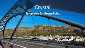  Presentation with bridge - Slide set consisting of cullera-bridge-over-xuquer-jucar background and a ocean colored foreground