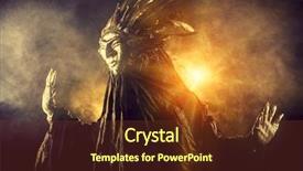  Presentation with folklore - Audience pleasing PPT theme consisting of cult - metaphorical idea of the sun backdrop and a tawny brown colored foreground