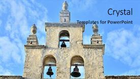  Presentation with women travel mexico - PPT theme enhanced with cult america - cathedral of san ildefonso background and a light blue colored foreground