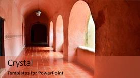  Presentation with women travel mexico - Slides enhanced with cult america - valladolid mexico - convent de background and a red colored foreground