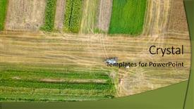  Presentation with crops - Slides featuring cultivated - cultivation of the agricultural field background and a yellow colored foreground