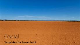  Presentation with field - Presentation theme enhanced with cultivated-field-in-the-extremadura background and a red colored foreground