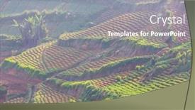  Presentation with sri lanka - Slide set enhanced with cultivated-hillside-vegetable-plantations background and a gray colored foreground