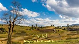  Presentation with sugarcane fields mountains landscape nature - Beautiful PPT theme featuring shan state in myanmar burma backdrop and a tawny brown colored foreground