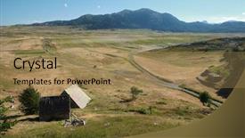  Presentation with land survey - Beautiful slides featuring cultivated land in lukavica plateau backdrop and a coral colored foreground
