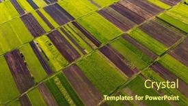  Presentation with earth eye - PPT layouts enhanced with cultivated-land-of-countryside-area background and a tawny brown colored foreground