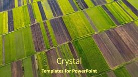  Presentation with earth eye - PPT layouts enhanced with cultivated-land-of-countryside-area background and a tawny brown colored foreground