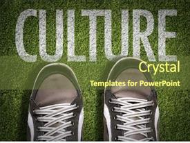 Cultural Competence Top View Of Sneakers PPT template 98 | CrystalGraphics
