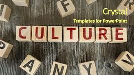  Presentation with culture - PPT layouts enhanced with cultural competence - wooden blocks with the text background and a tawny brown colored foreground