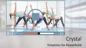  Presentation with video woodland - PPT theme featuring cultural fit - digital composite of exercise fitness background and a light gray colored foreground