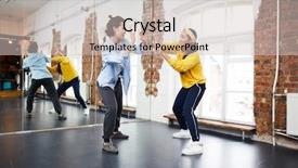  Presentation with hip hop - PPT theme with cultural fit - hip hop dance learner looking background and a light gray colored foreground