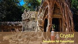 Presentation with mother child - Cool new presentation with cultural sites - family mother and child visiting backdrop and a tawny brown colored foreground