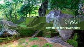  Presentation with sigiriya - Presentation design consisting of cultural tourism - old ruins of sigiriya castle background and a tawny brown colored foreground