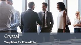  Presentation with shaking hands - Beautiful PPT layouts featuring culture - businesspeople shaking hands before meeting backdrop and a dark gray colored foreground