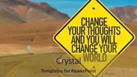  Presentation with thoughts - Presentation theme consisting of culture - change your thoughts and you background and a gold colored foreground