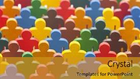  Presentation with culture - Cool new slide set with culture - colorful painted group of people backdrop and a gold colored foreground