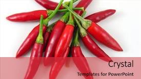  Presentation with red chilli - Amazing PPT theme having australian culture - fresh picked hot red chilli's backdrop and a  colored foreground