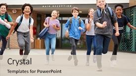  Presentation with high school students - Presentation having culture - group of high school students background and a soft green colored foreground