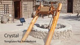  Presentation with museum - Audience pleasing PPT theme consisting of culture - historical museum in dubai united backdrop and a soft green colored foreground