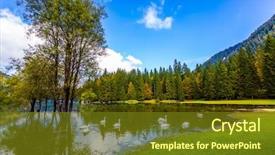  Presentation with italy - Slide deck having culture - lake in northern italy background and a tawny brown colored foreground