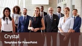  Presentation with business culture - PPT theme consisting of culture - portrait of multi-cultural business team background and a tawny brown colored foreground