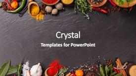  Presentation with aerial - Amazing theme having culture - various spices on black stone backdrop and a dark gray colored foreground