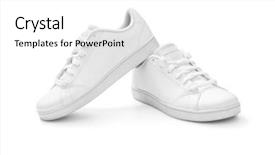  Presentation with sneakers - PPT layouts enhanced with culture - white sneakers on white background background and a white colored foreground