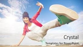  Presentation with dancing - Theme enhanced with culture concept - beautiful dancing girl background and a lemonade colored foreground