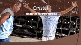  Presentation with fun work - Beautiful slides featuring latino dances - coworker dancing and having fun backdrop and a tawny brown colored foreground