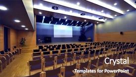  Presentation with culture - Cool new PPT theme with culture hall backdrop and a  colored foreground