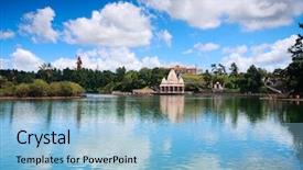  Presentation with shiva - PPT layouts featuring culture india - giant shiva statue and hindu background and a light blue colored foreground