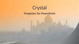  Presentation with taj mahal - PPT layouts with culture india - worldwonder taj mahal in early background and a light gray colored foreground