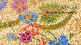  Presentation with indonesia culture - Cool new presentation theme with culture indonesia - batik design backdrop and a yellow colored foreground