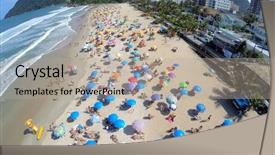  Presentation with aerial view of cape town - Presentation consisting of culture latin america - aerial view of a crowd background and a mint green colored foreground