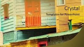  Presentation with neighborhood - Audience pleasing presentation consisting of culture latin america - bright colors of caminito backdrop and a yellow colored foreground