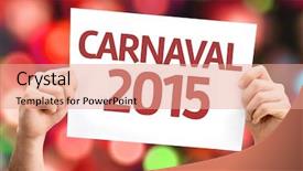 Presentation with carnival - Colorful theme enhanced with culture latin america - carnival 2015 in portuguese card backdrop and a coral colored foreground