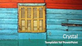  Presentation with latin america - Slides with culture latin america - colourful houses at la boca background and a teal colored foreground