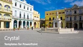  Presentation with latin america - Amazing PPT layouts having culture latin america - old square in spanish known backdrop and a gray colored foreground