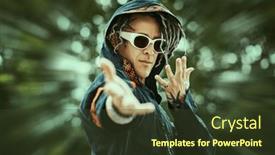  Presentation with black culture - PPT theme featuring culture-of-rock-and-punk background and a  colored foreground