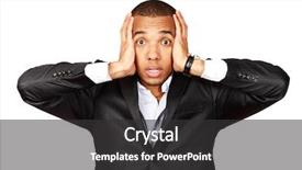  Presentation with fear - Amazing slide set having culture shock - african businessman screaming with fear backdrop and a dark gray colored foreground