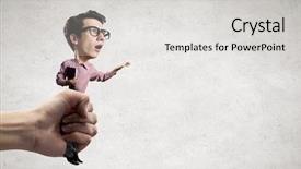  Presentation with funny - Presentation theme featuring culture shock - young funny man in glasses background and a light gray colored foreground