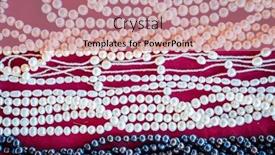  Presentation with pearl - Slide set enhanced with cultured-pearl-necklaces-against-red background and a coral colored foreground