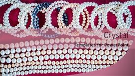  Presentation with pearl - Slide deck having cultured-pearl-necklaces-against-red background and a coral colored foreground