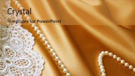  Presentation with pearls - Beautiful theme featuring cultured pearls and embroidered lace backdrop and a gold colored foreground