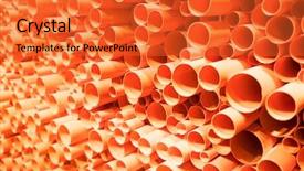  Presentation with pvc - Slides having culvert - orange pvc pipes stacked background and a red colored foreground